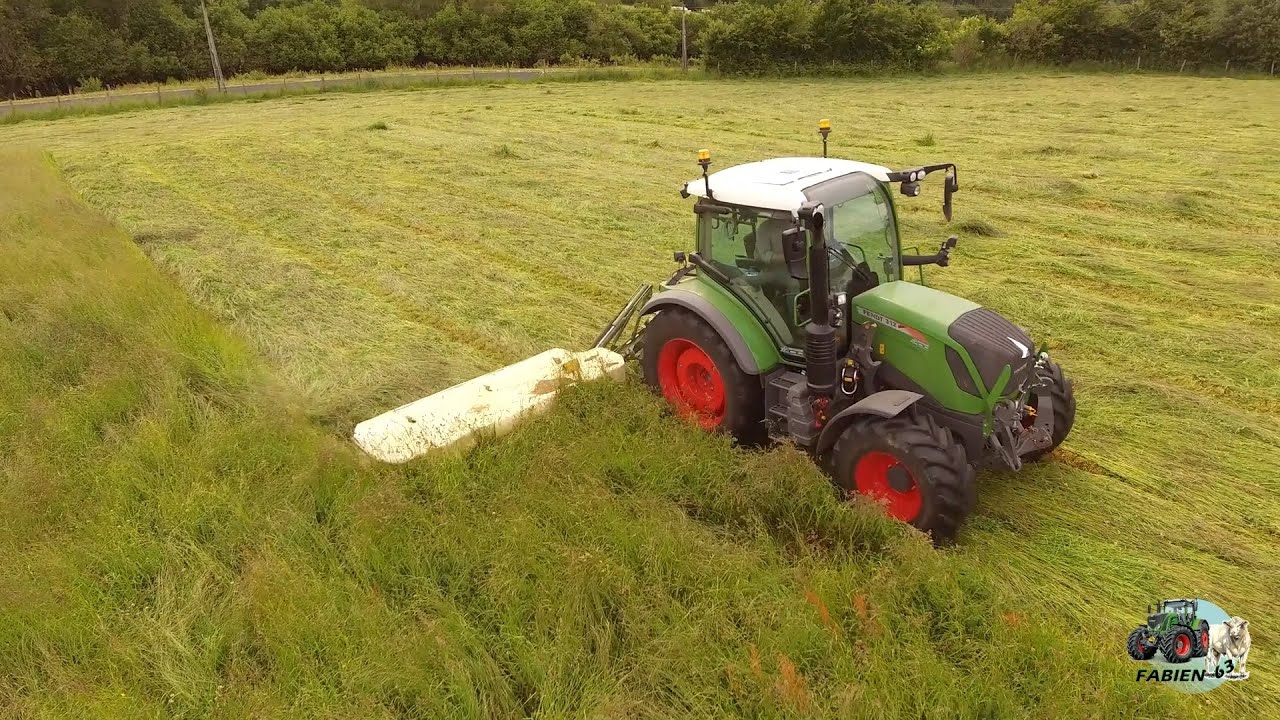 [Drone] Fauchage Herbe - Fendt 312 Vario - Krone - 2021