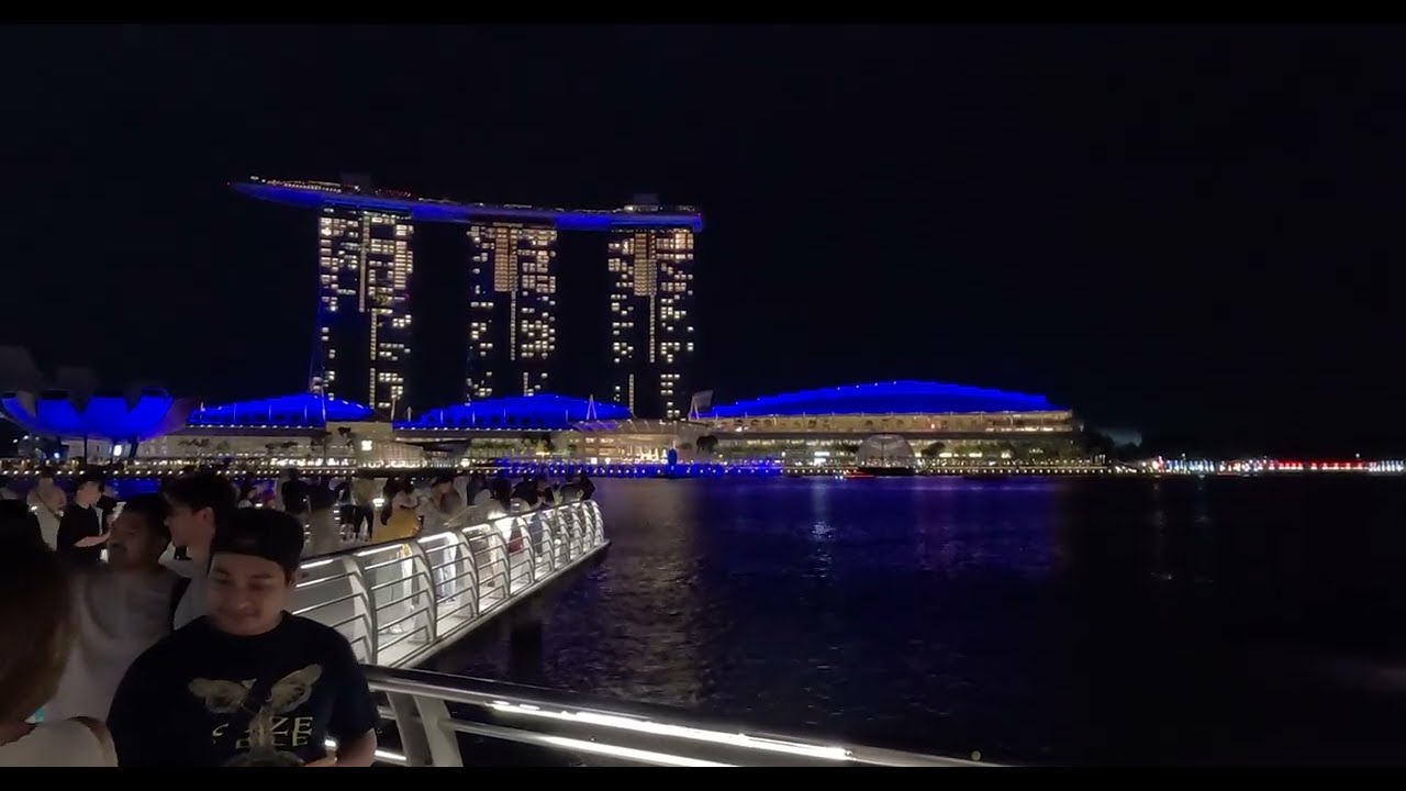 Singapore Night Walk for Foreigners to Merlion Park & Marina Bay | Fullerton Bay Hotel Singapore