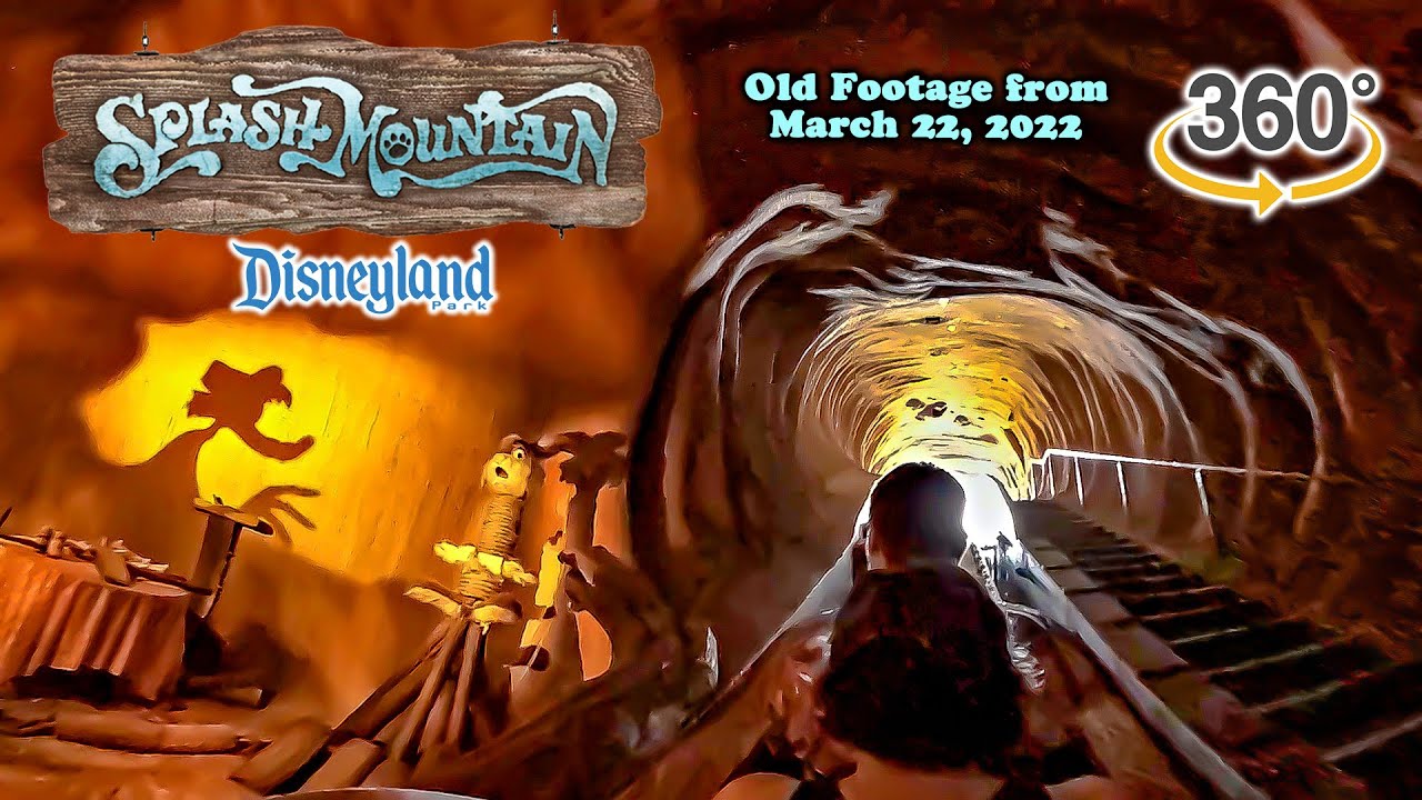 VR 360 Splash Mountain On Ride POV with Queue Disneyland 2022 03 22