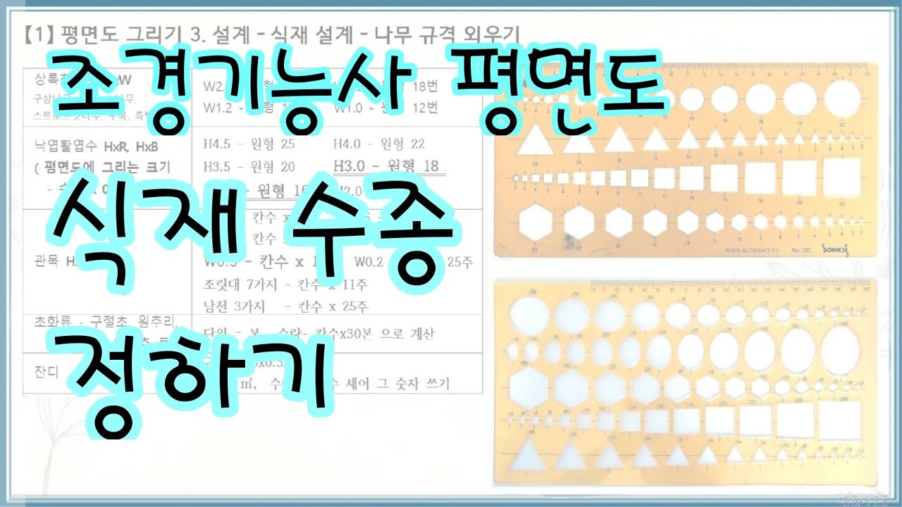 조경기능사 평면도_05_2 수종(나무) 정하기