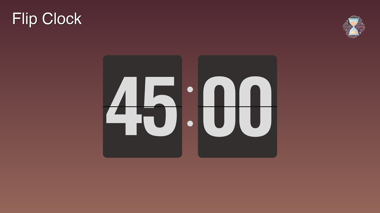 45 Minute Timer ⏱️ Rose Gold Flip Clock | Class period Timer - ChronoFlow
