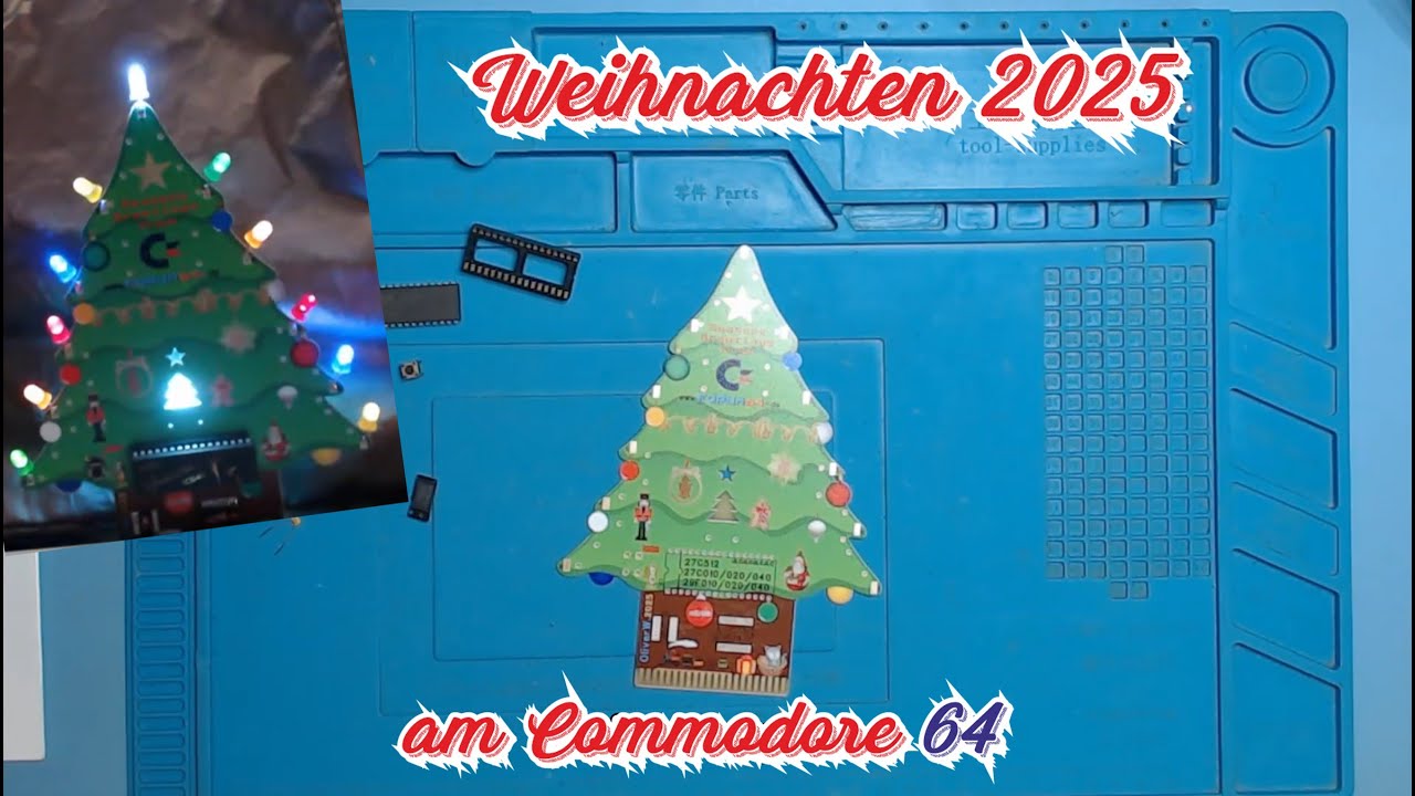 Den großen Weihnachtsbaum am Commodore 64 gebaut.