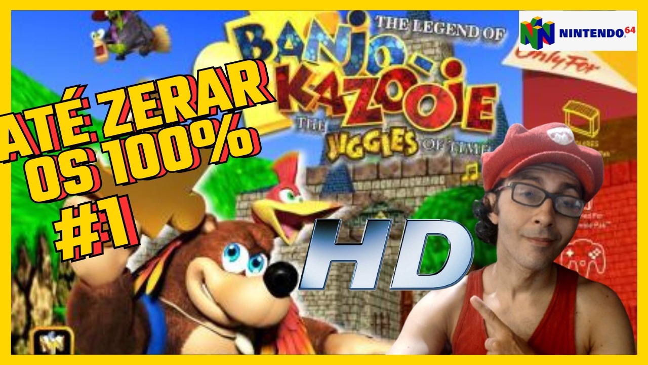 Banjo-Kazooie Jiggies of Time PC Port GRÀFICOS  lindos  HD até zerar os 100 % #1 - Gameplay AO VIVO!