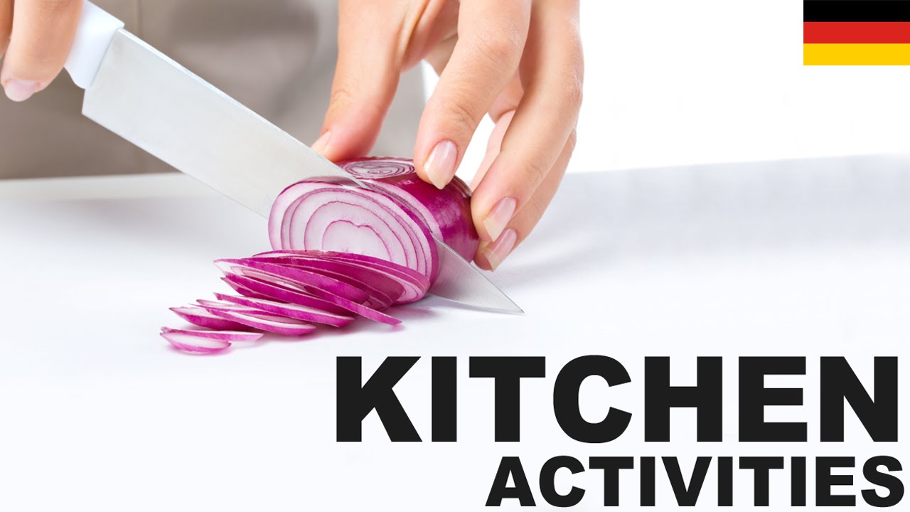 Lernen Sie englisch vokabeln - T&auml;tigkeiten in der K&uuml;che (Kitchen activities)
