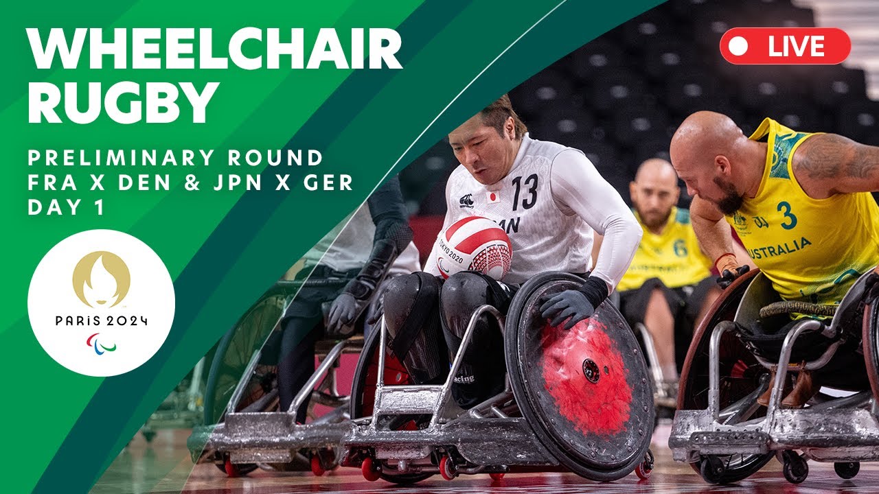 Wheelchair Rugby - Preliminary Round -  FRA X DEN & JPN X GER | Day 1 | Paris 2024 Paralympics