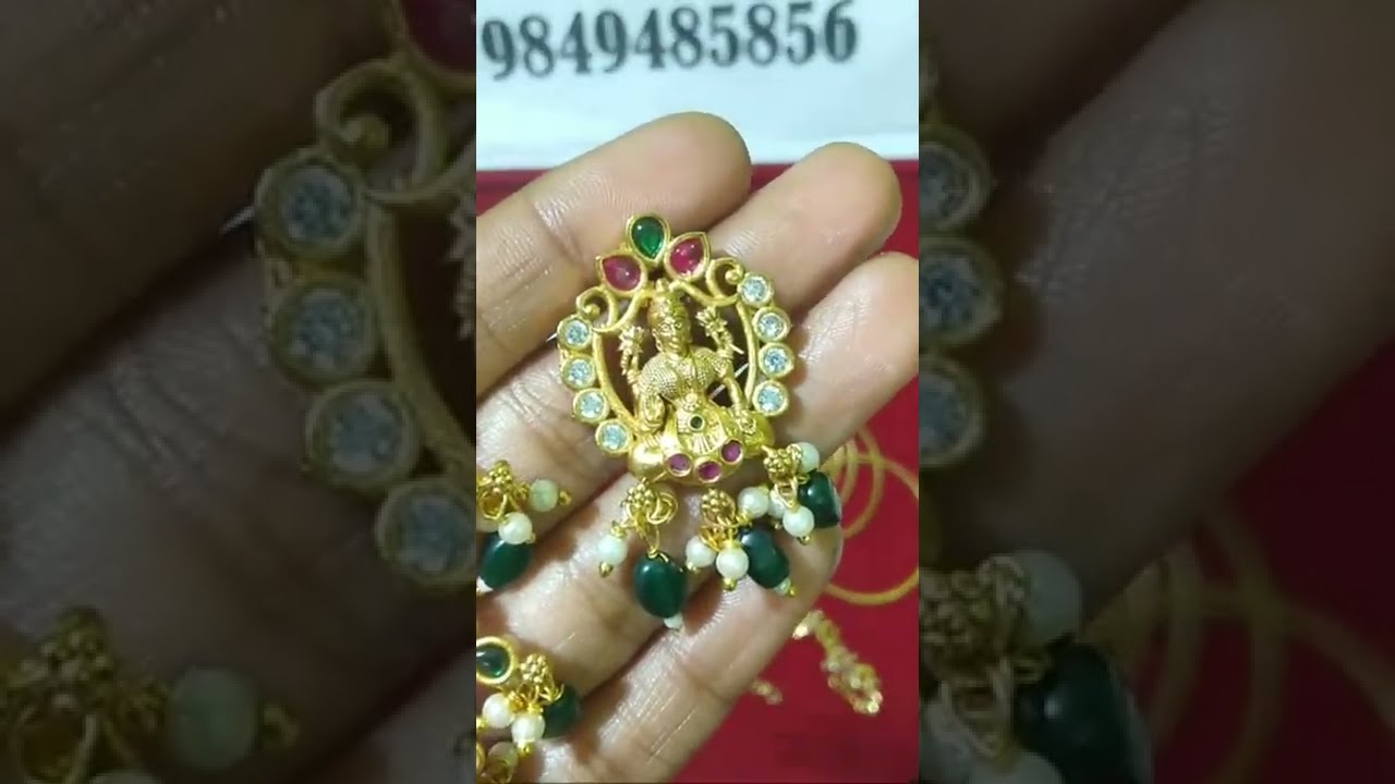 11 #onegramgoldjewellery 👸 Madhilo Mata collection #immitationjewellery 🌿🌷#cz