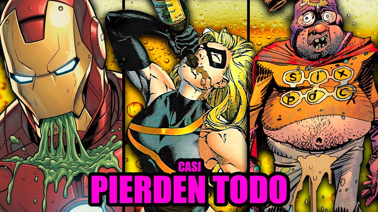TOP 7 SUPERHEROES que ENFRENTARON problemas con la BEBIDA