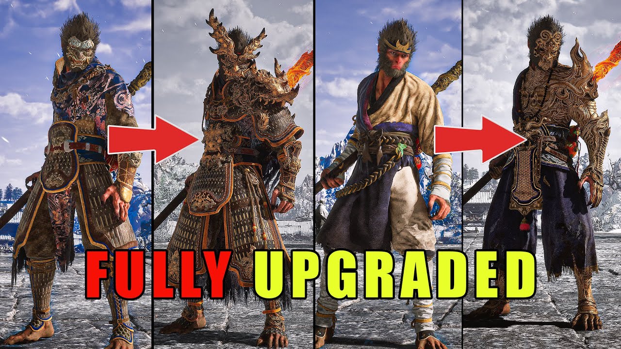 All Armor Sets Showcase , Outfits & Upgrades | Black Myth Wukong