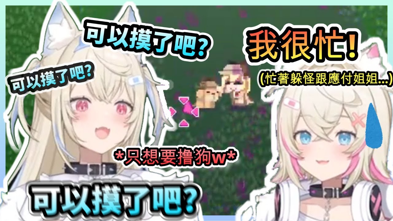 不管畫面再怎麼混亂...一心只想撸狗的FUWAWA!!【FUWAMOCO/ホロライブ】【hololive】【vtuber中文字幕】