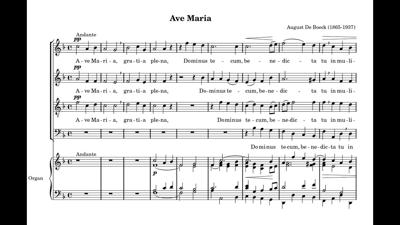Boeck, August de (1865 - 1937) Ave Maria.