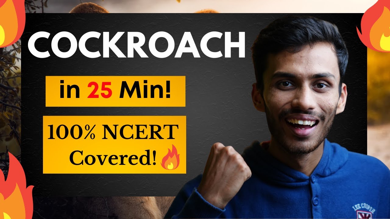 Cockroach in 25 Min! | Fast Revision ONE SHOT🔥| NCERT Line to Line | Class 11 | NEET