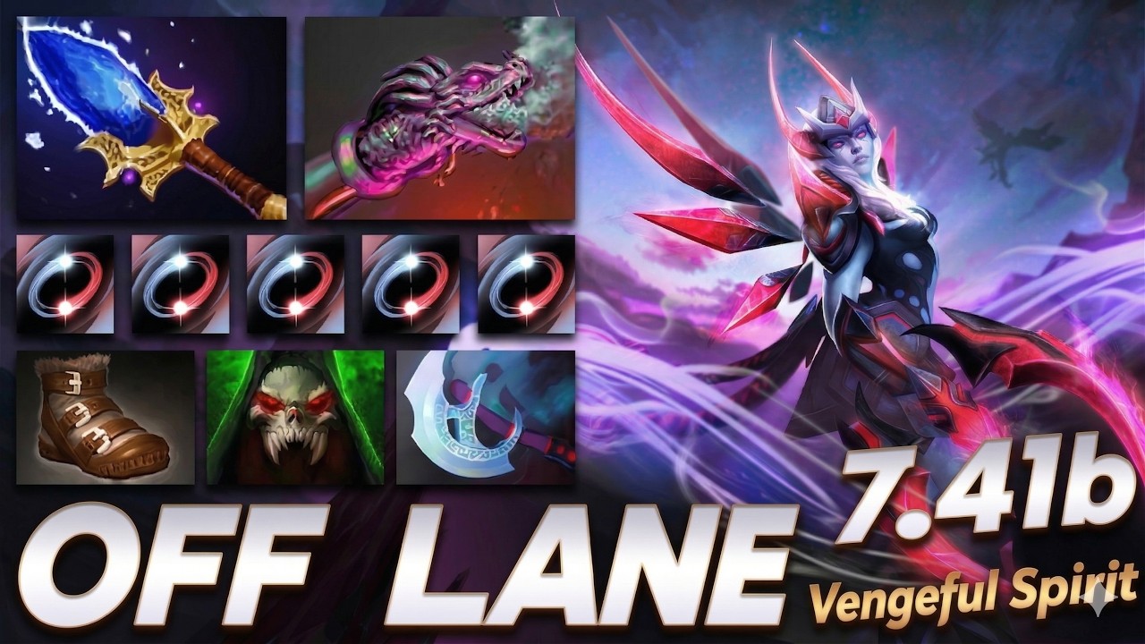 Vengeful Spirit Off Lane | 7.41b | Pos 3 | Dota 2 Gameplay