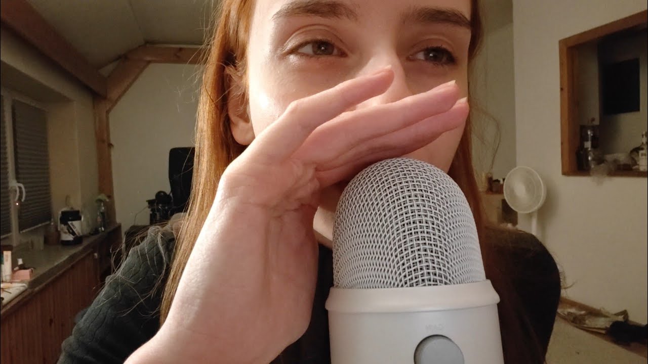 Breathy whispering & blowing into the mic ASMR