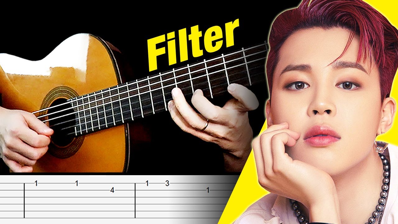 FILTER (BTS Jimin) Guitar Tabs Tutorial (방탄소년단 박지민)