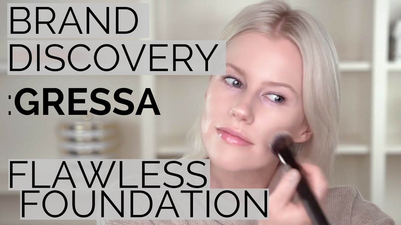 NATURAL & ORGANIC MAKEUP TUTORIAL - GRESSA SERUM FOUNDATION & SKINCARE | Mikaela South