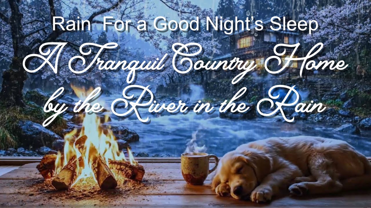 A Tranquil Country Home by the River in the Rain | For a Good Night’s Sleep