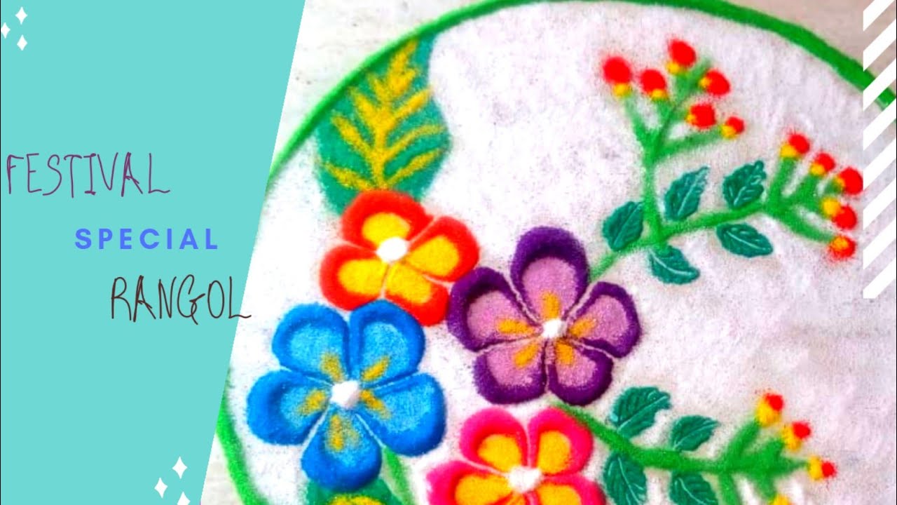 Beautiful rangoli | attractive rangoli | Latest stylish rangoli 2020