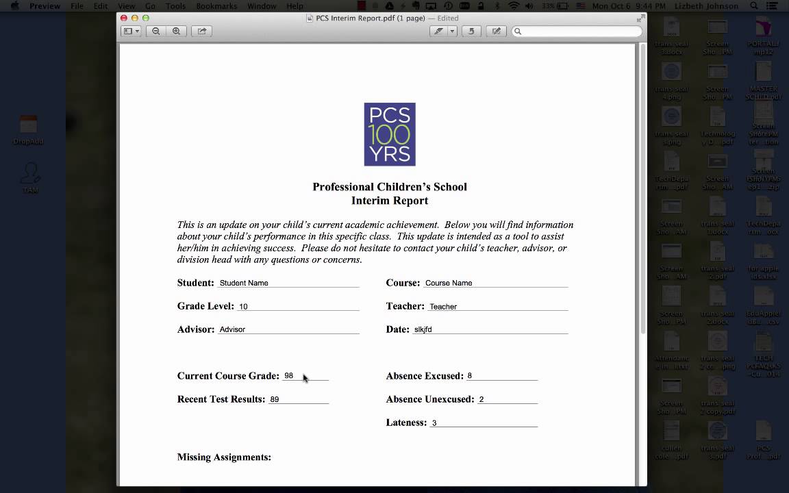 Writing Interim Reports