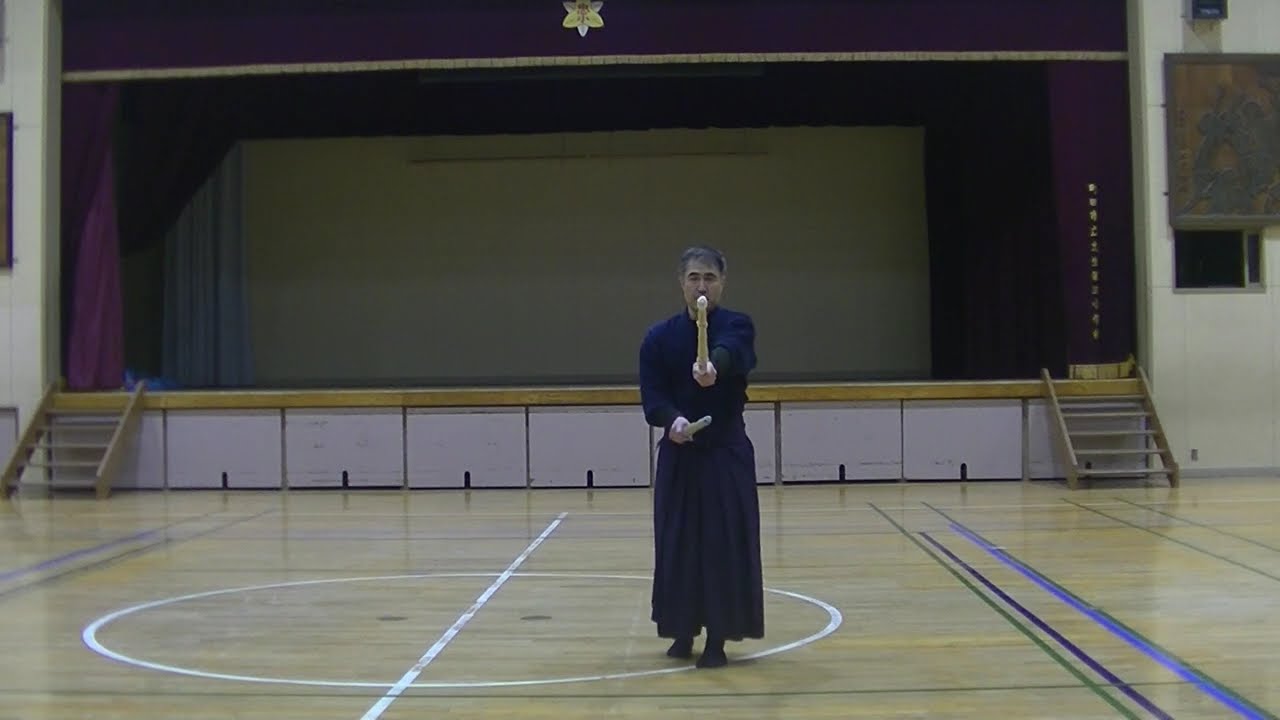 （一人稽古）片手の正面素振り　 #二刀　#剣道