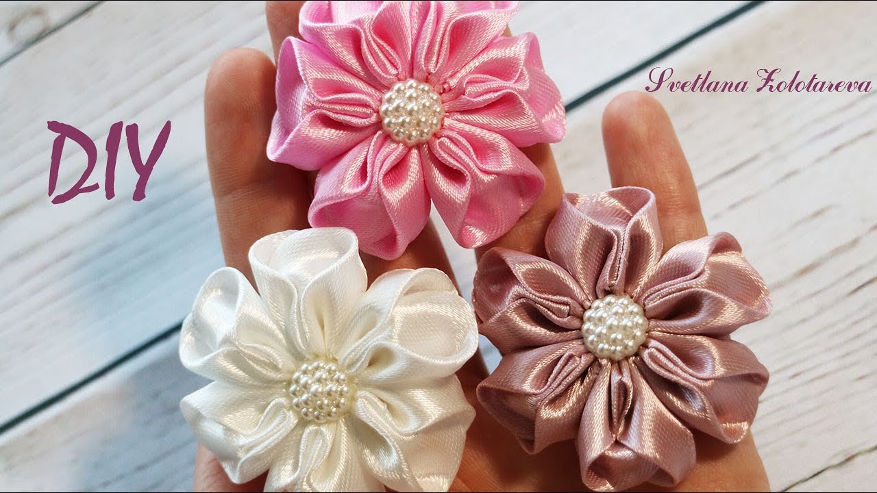 🌺НОВЫЕ ЦВЕТЫ из атласных лент 🌺 Канзаши 🌺 DIY 🌺 Svetlana Zolotareva