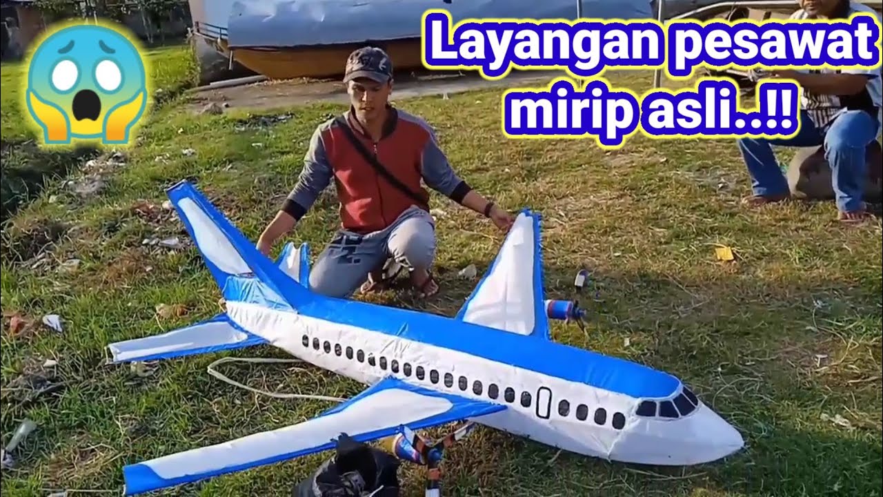 tutorial tali goci layangan pesawat dan tes terbang