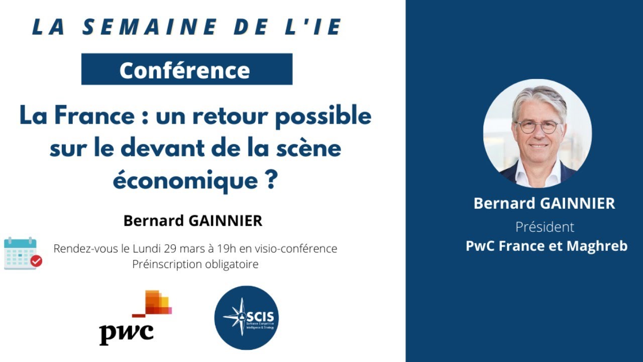 La France, un retour possible sur le devant de la scène économique ? - Bernard Gainnier en Sorbonne