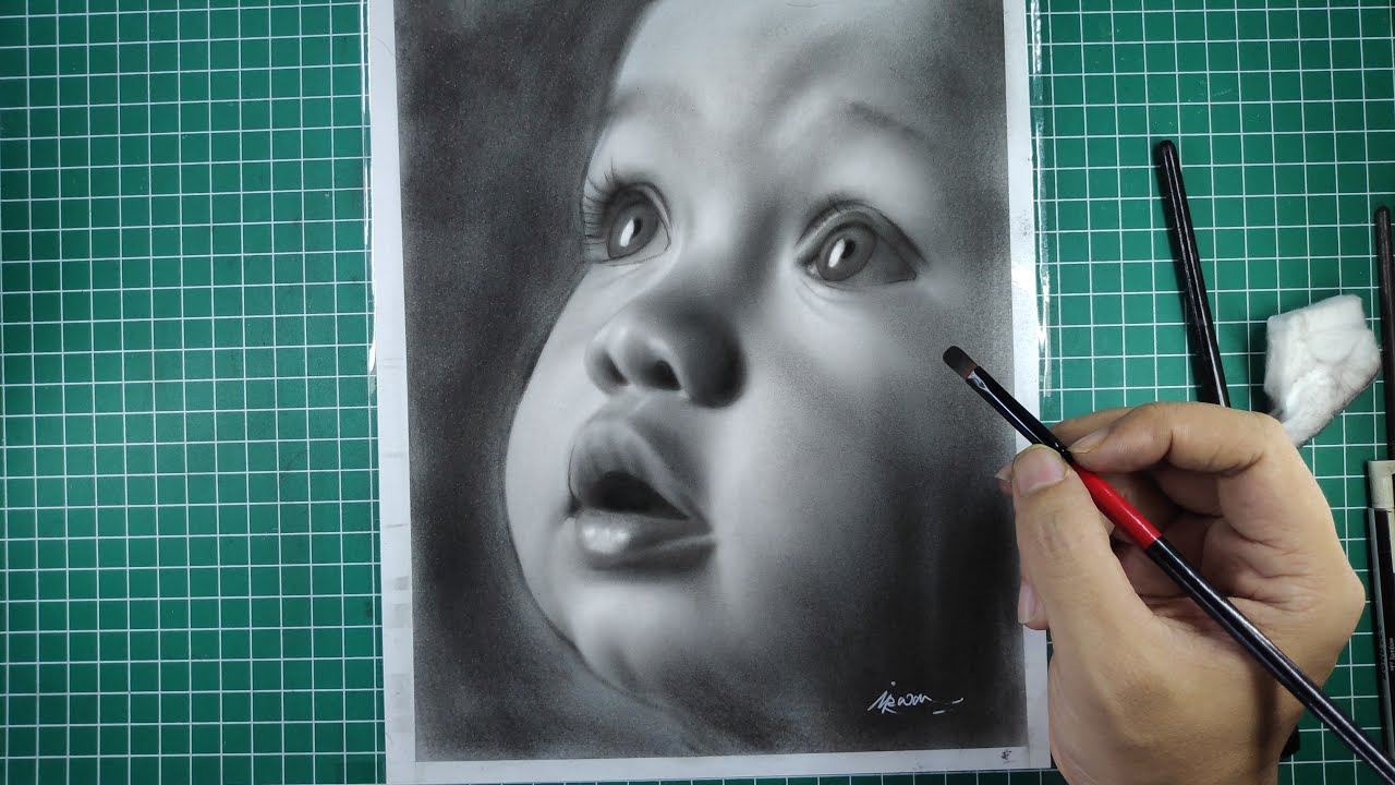 PORTRAIT DRAWING REALISTIC - CHARCOAL