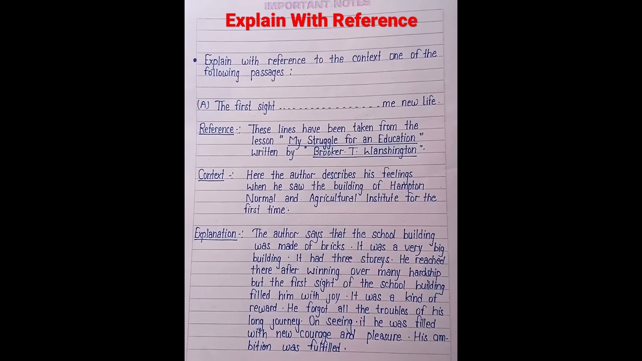 Explain with reference to the context of the following passages
