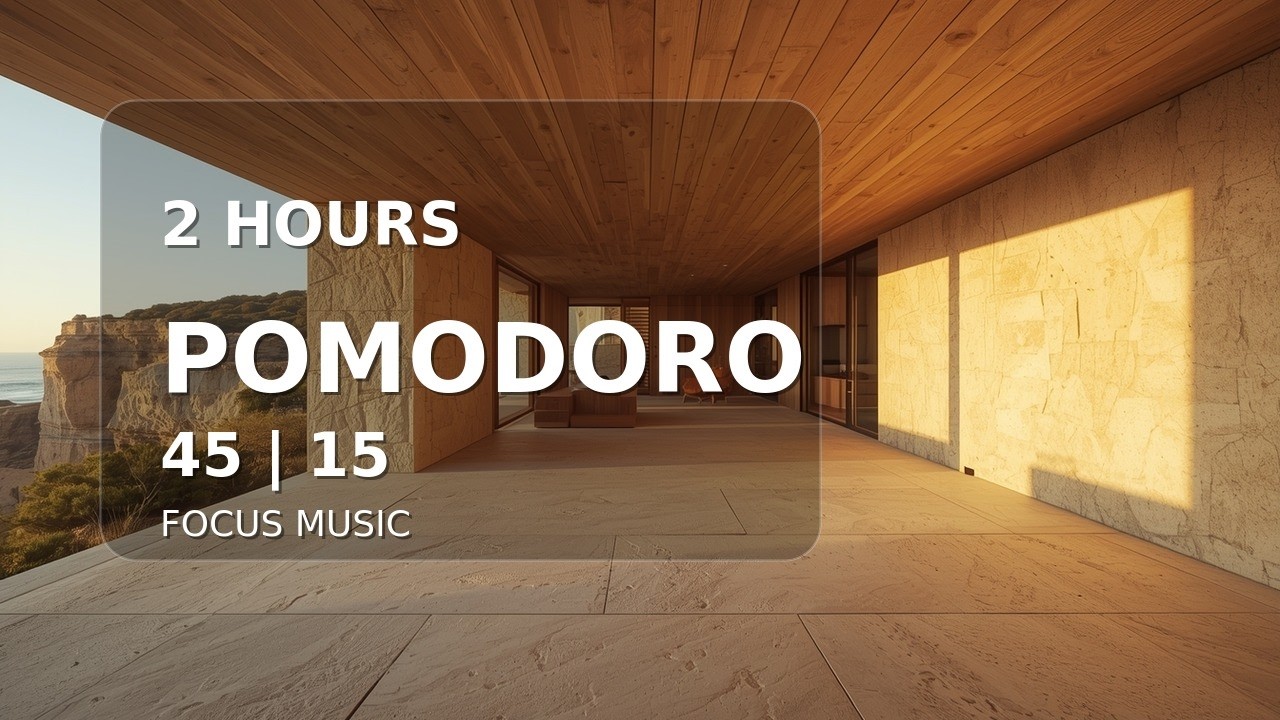 Pomodoro 45/15 Session | 2 Hours Focus in Coastal Cliff