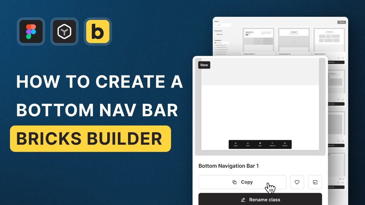 How to use the bottom navigation bar in Bricks Builder