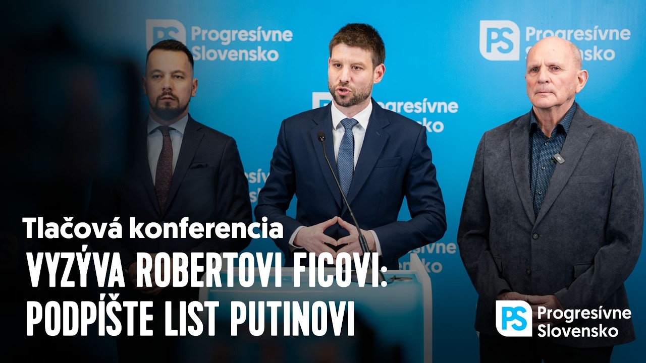 Vyzývame Roberta Fica, podpíšte náš list Putinovi | Spoločná tlačová konferencia, 13. marec 2026