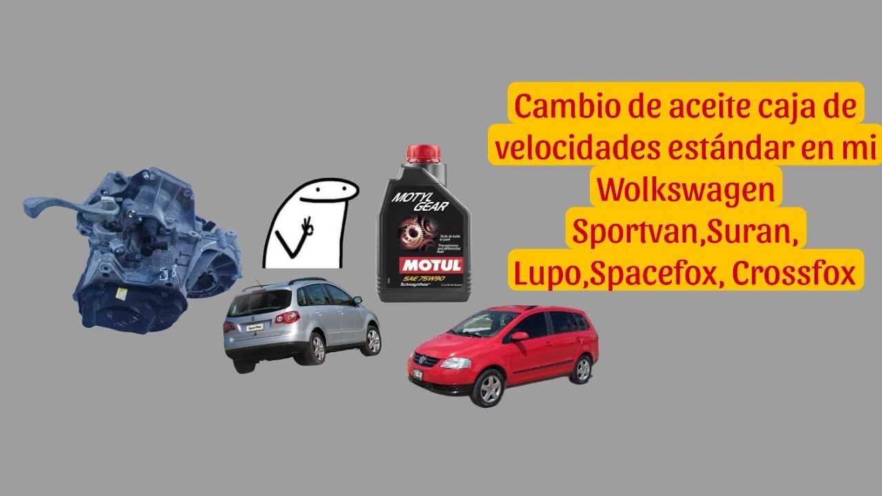 Como cambiar el aceite de la caja de velocidades estándar en Wolkswagen Sportvan, Suran, Lupo etc