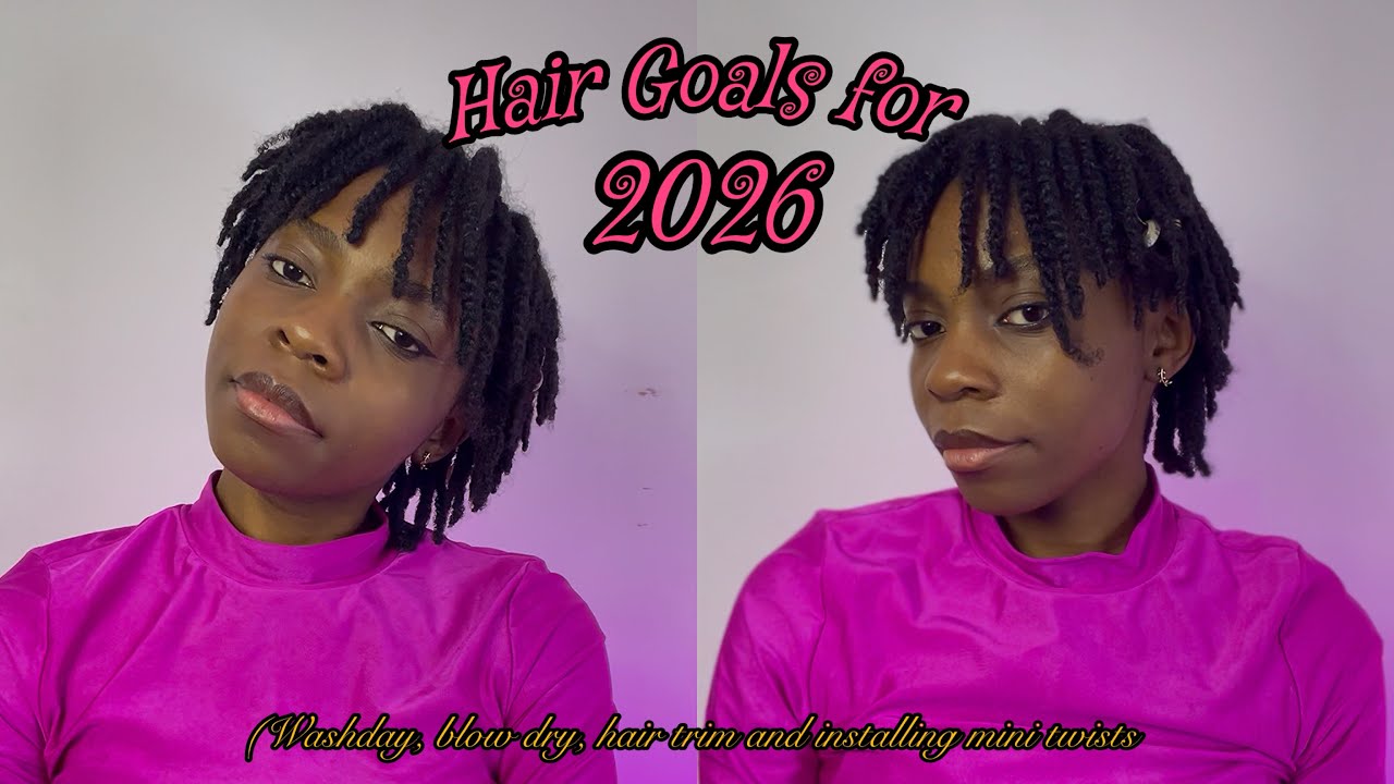 HAIR RESET: Full Natural or Afrocentric in 2026?(Wash, blow dry, 1st ever hair trim and mini twists)