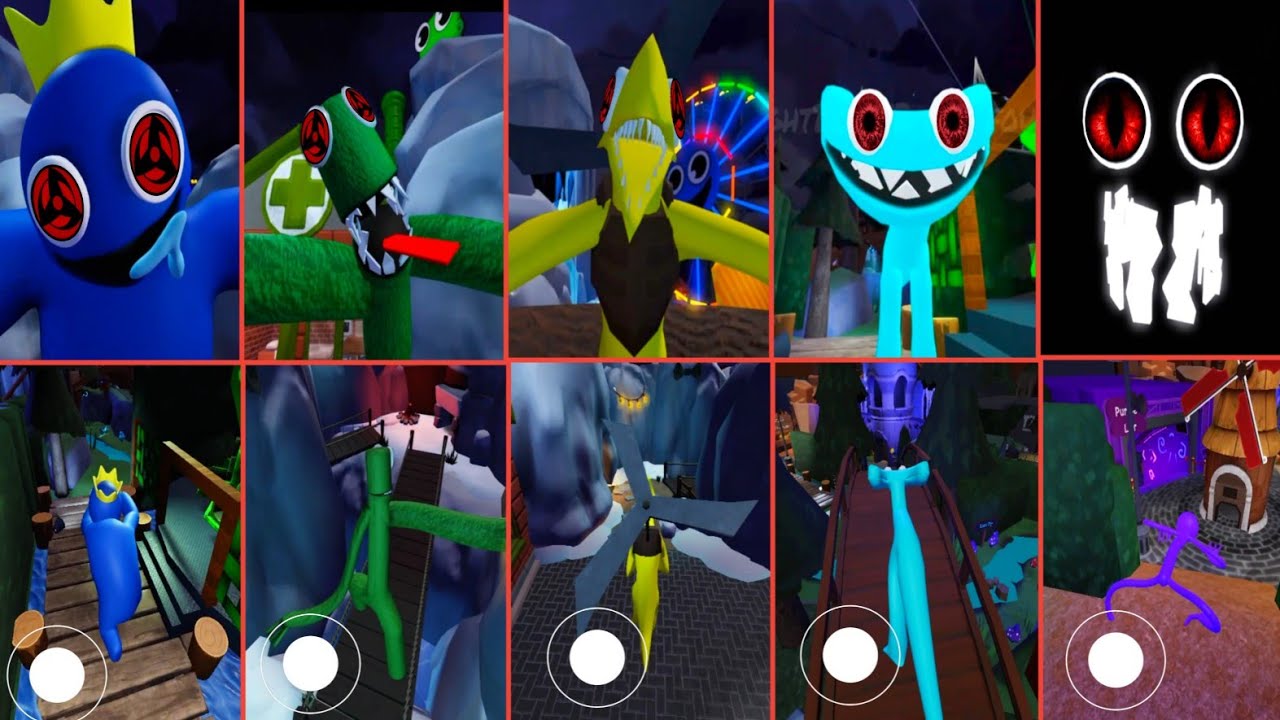Rainbow Friends chapter 2 all Monsters Jumpscars Vs rainbow Friends chapter 2 ending roleplay 