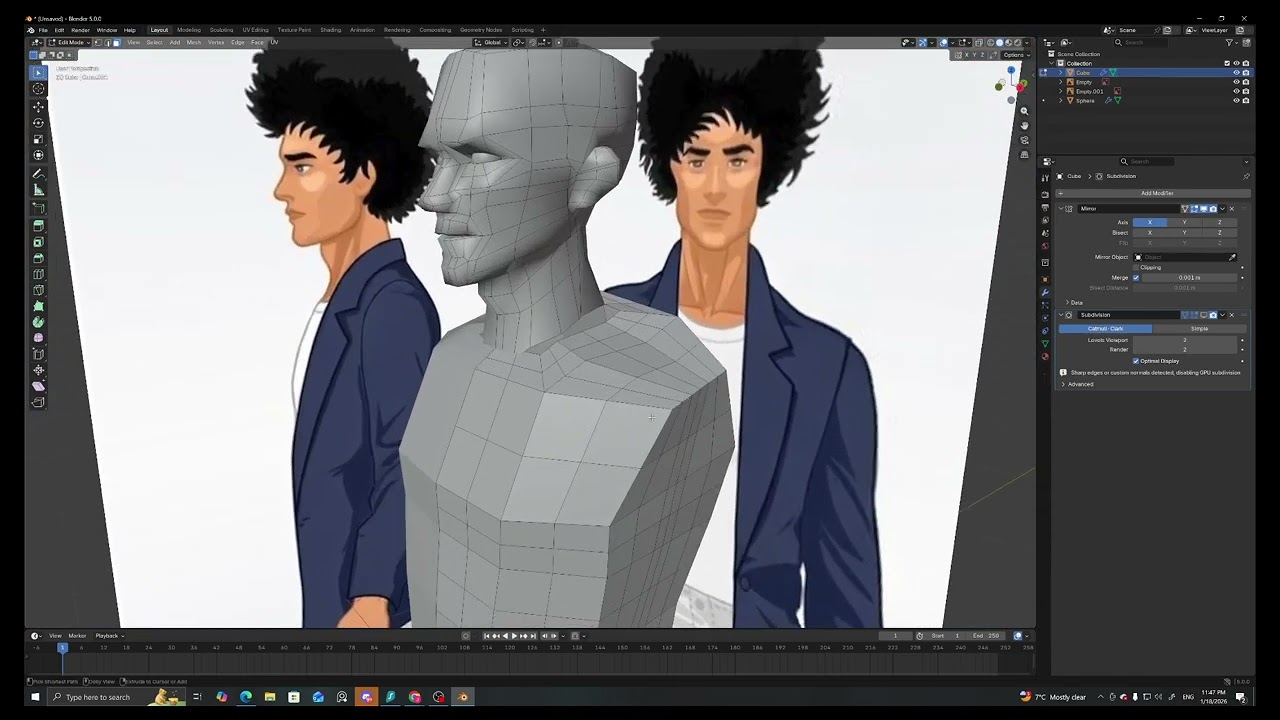Box modelling a Torso