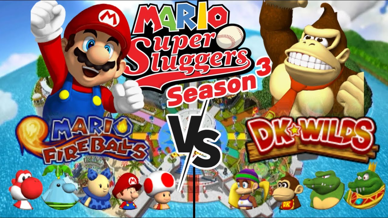 MARIO FIREBALLS VS DK WILDS! Mario Super Sluggers Season 3!