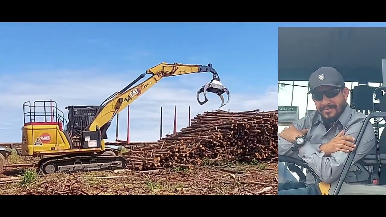 Grua florestal - carregamento