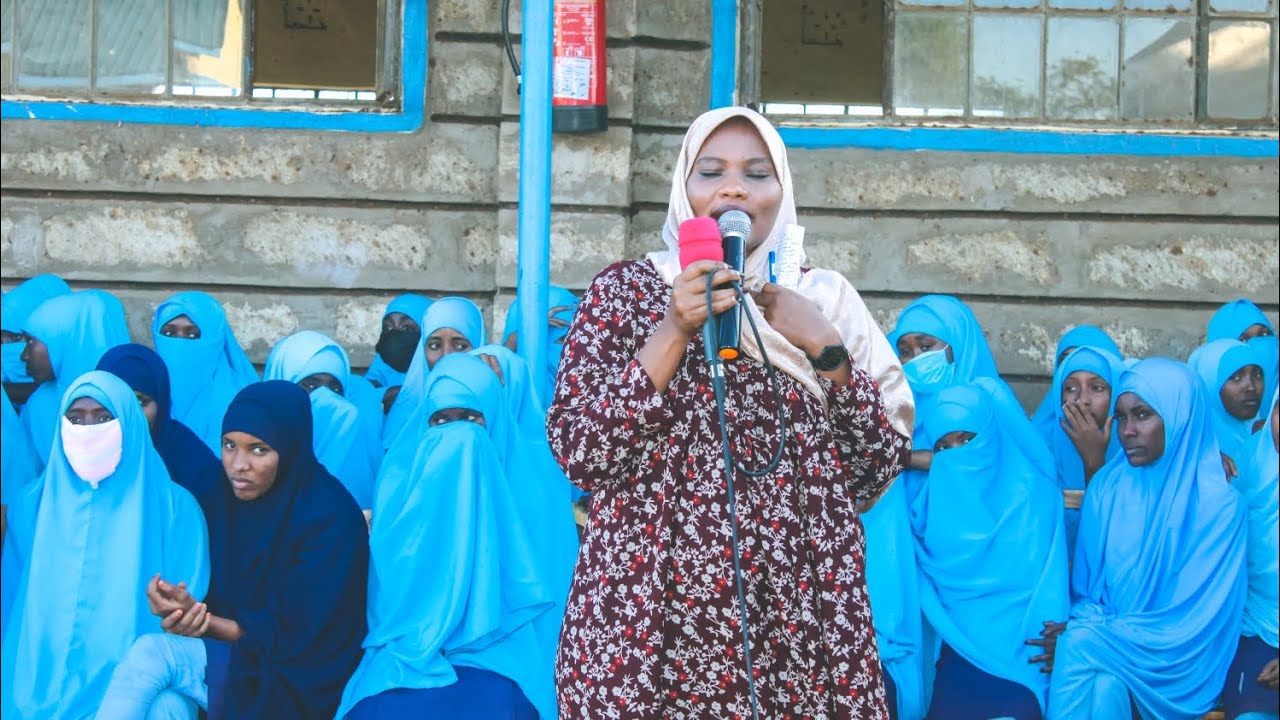 HON. Mumina Gollo at Algani Sec School- kinna, after they emerged top school in Isiolo County
