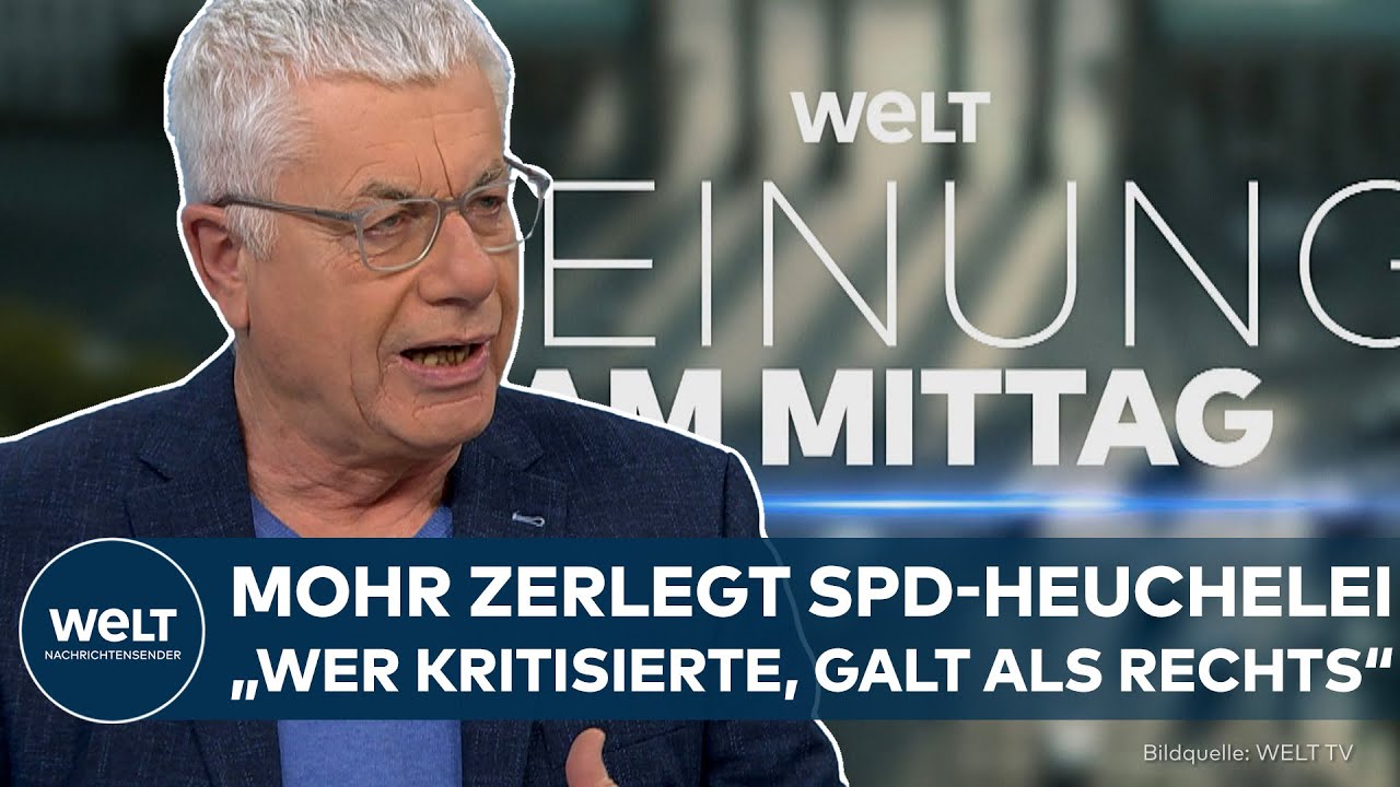 MEINUNG: Mohr zerlegt unfassbare SPD-Heuchelei! – „Kritiker wurden früher als rechts abgestempelt!“