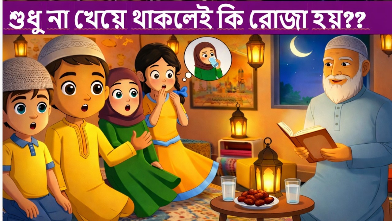 রোজা ভাঙ্গার কারণ 😱ছোটদের জন্য সহজ ইসলামিক শিক্ষা#islamicvideo #education #ramadan #baby