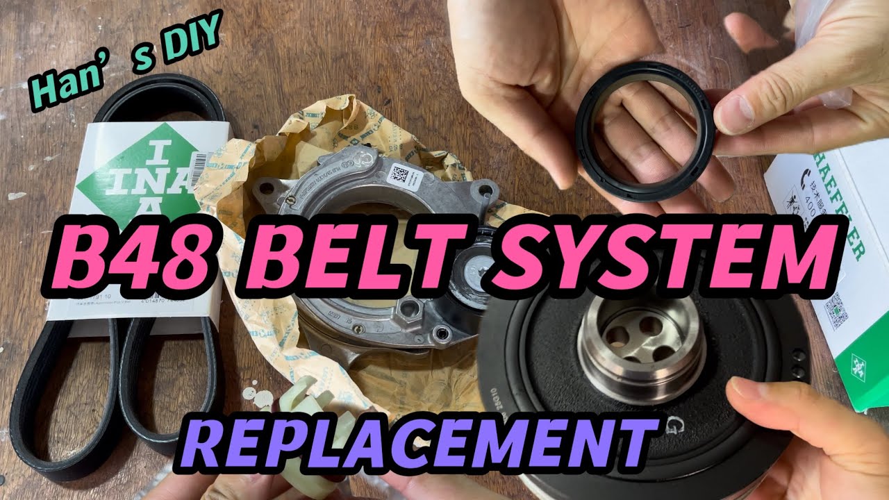How to replace B48 engine belt system easily!!! 