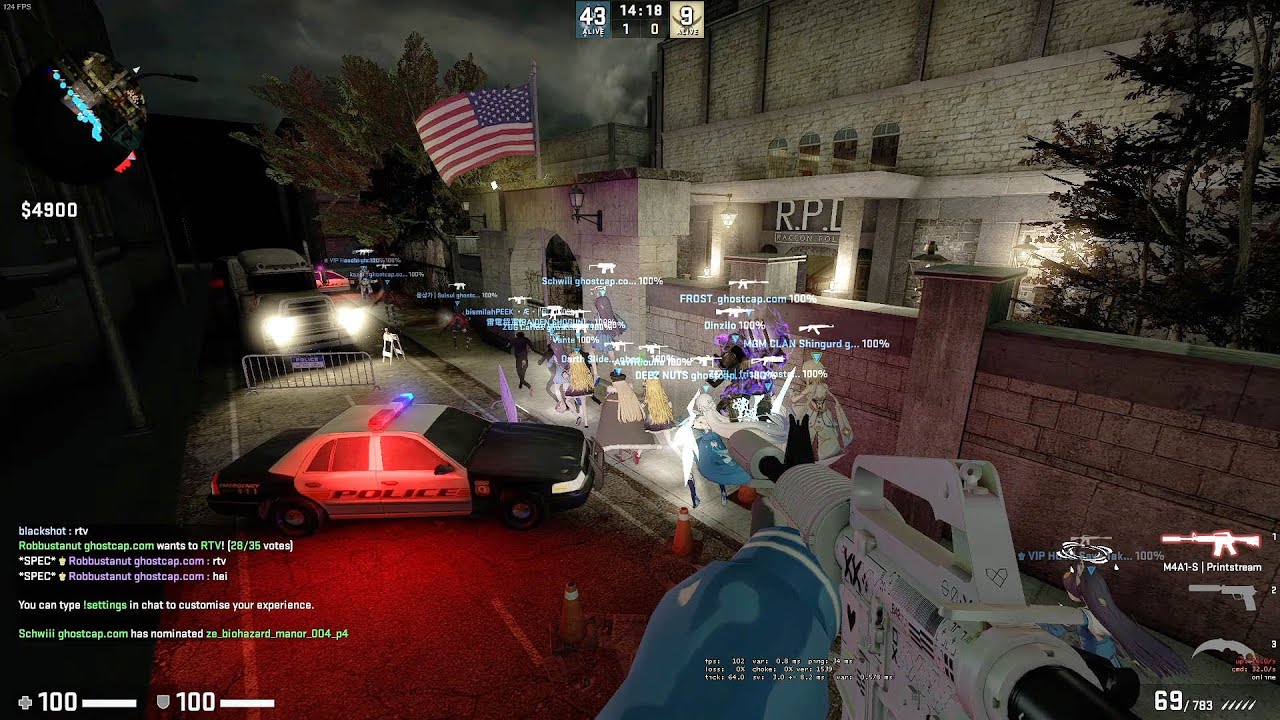 ПОБЕГ ОТ ЗОМБИ CSGO ze_biohazard2_rpd_004_p3