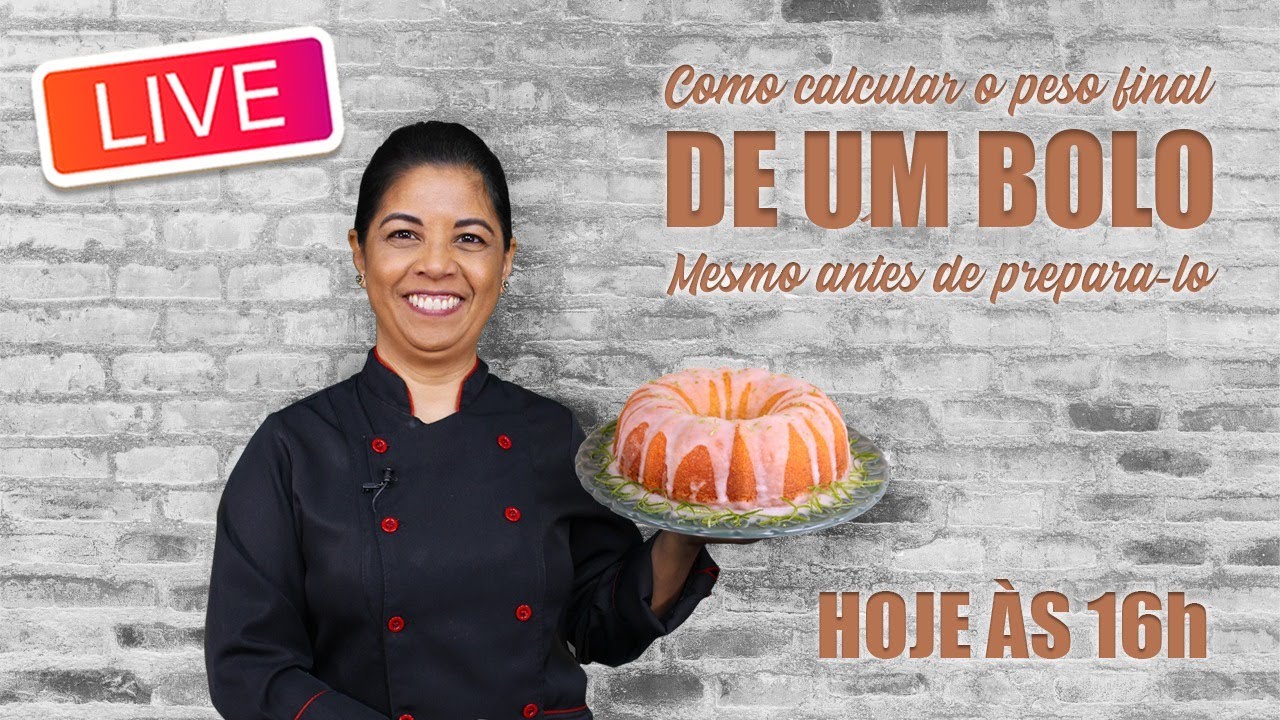 🔴 Live - Como calcular o peso final de um bolo - Chef Silvia Nicolau