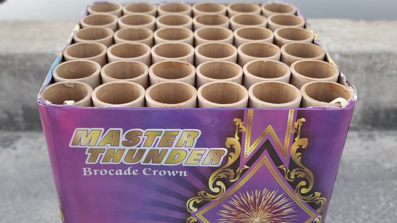 MASTER ⚡️THUNDER BROCADE CROWN 2.5" 36 SHOT FIREWORK CAKE 