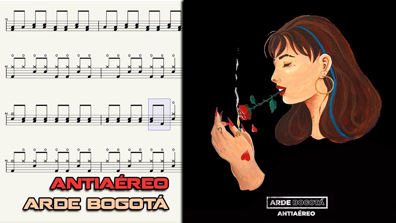 Atiaéreo - Arde Bogotá - Drum sheet