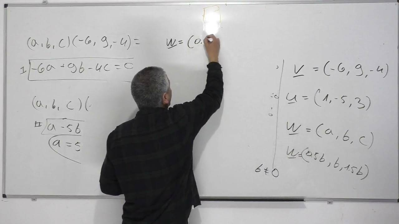 קורס הוקטור האלגברי -שיעור 9-מציאת וקטור המאונך לשני וקטורים נתונים.