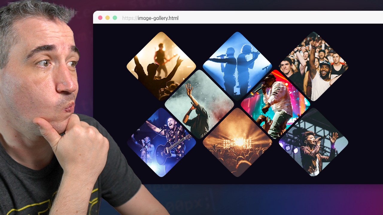 Create a diamond grid with CSS (with a bonus animation)