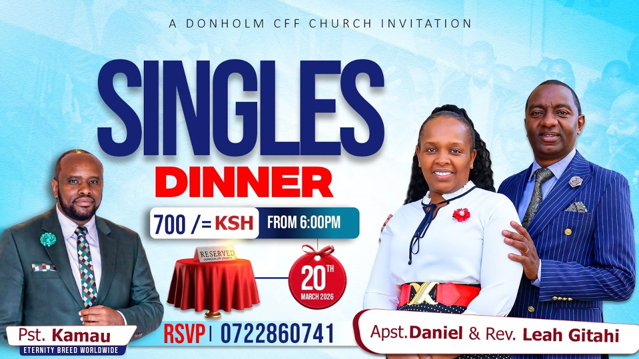 SINGLES DINNER || DONHOLM CFF || 20TH MARCH 2026