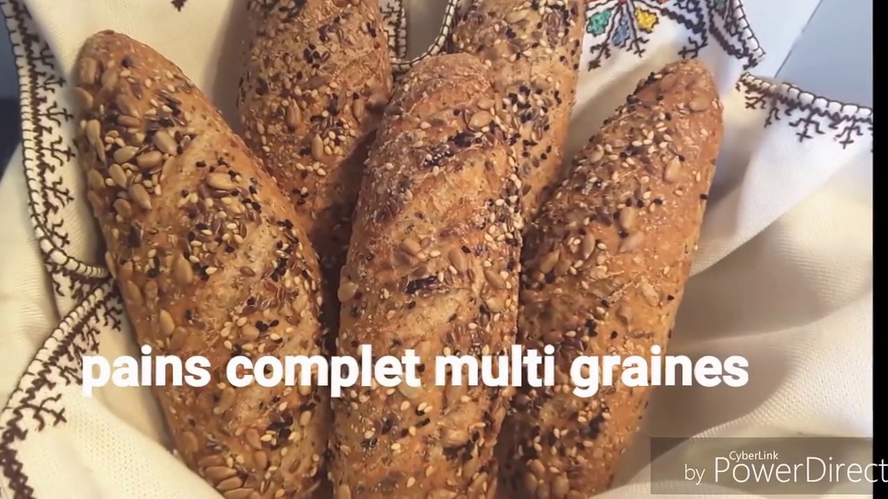Pains complet multi grainesخبز صحي جدا بدقيق القمح الكامل ودقيق الشوفان وتشكيلة من الحبوب