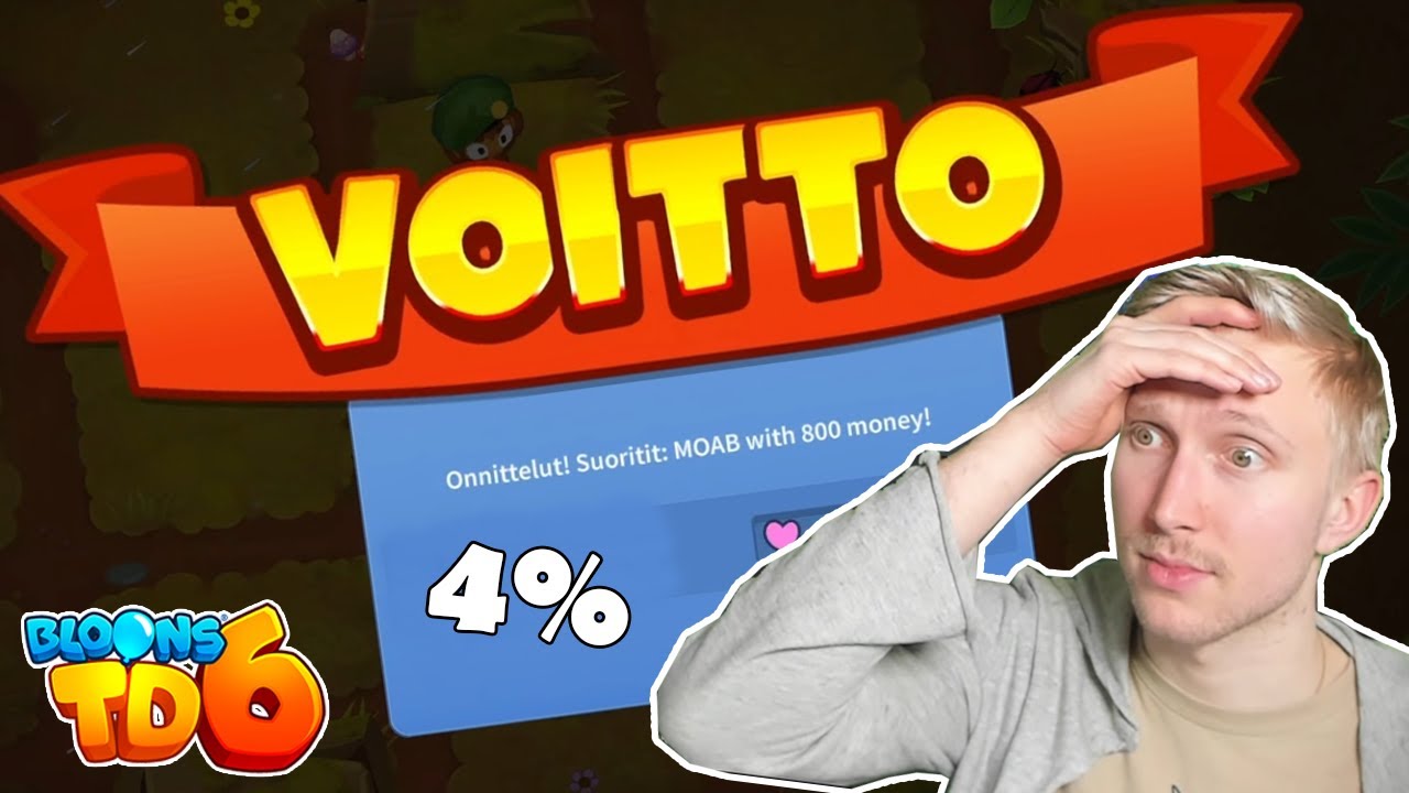4% Pelaajista on LÄPÄISSYT TÄN | Yhteisöhaasteet | Bloons TD 6 Suomi